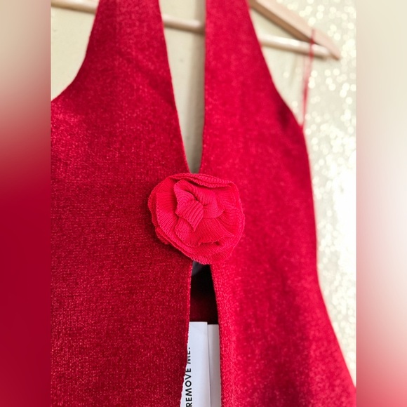 NEW | With Jean | Rose Halter Top in Red - Size L - Picture 5 of 11